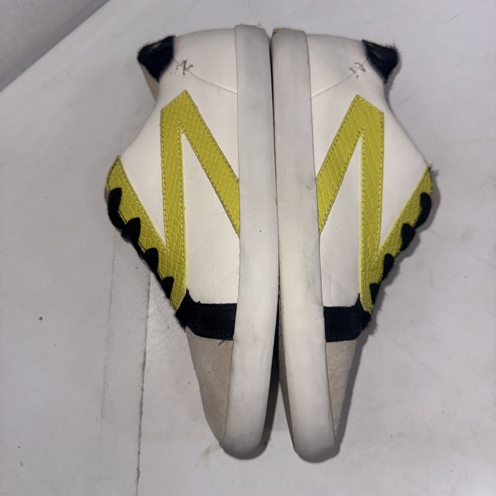 Zodiac Faye Retro Leather Yellow White Streetwear Fur Low Top Shoes Sneakers 7.5 - Picture 9 of 10